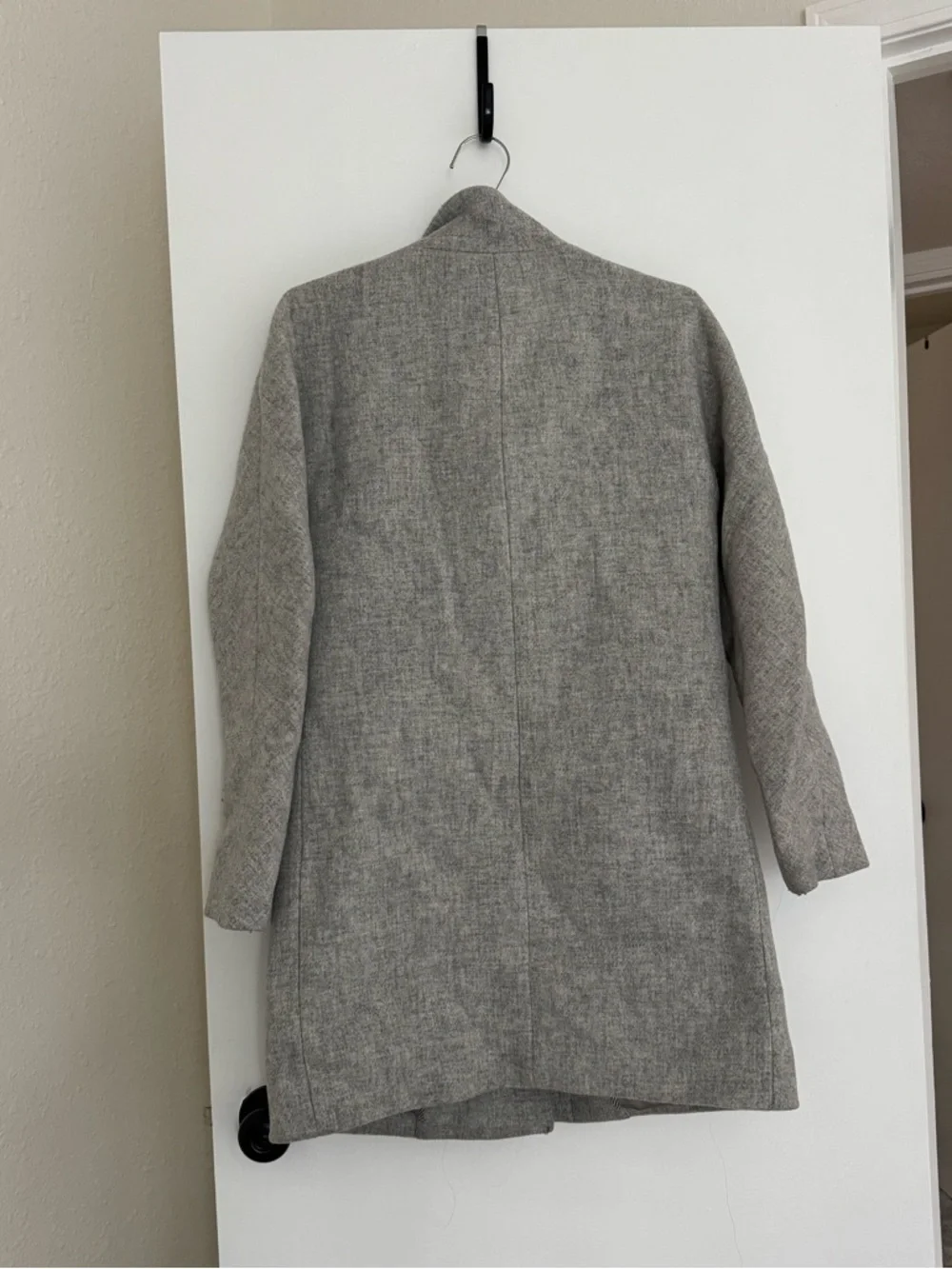 J.Crew Cocoon Coat in Italian Stadium-Cloth Wool Nello Gori Gray size 2 - Picture 2 of 3